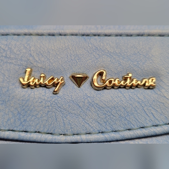 Juicy Couture Pre-owned Sky Blue Wristlet Pink Interior - Picture 3 of 8